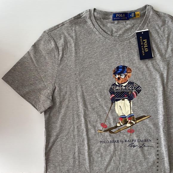 Polo Ralph Lauren Men’s Polo Bear Ski Graphic Crew Neck T-Shirt New - Picture 6 of 7